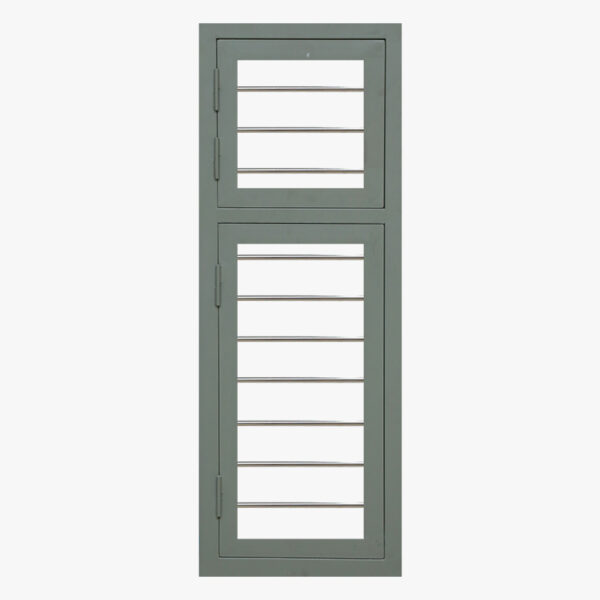 FRENCH WINDOW 1 PANEL WITH DOOR Q.P, STAINLESS STEEL (0.30INCH)