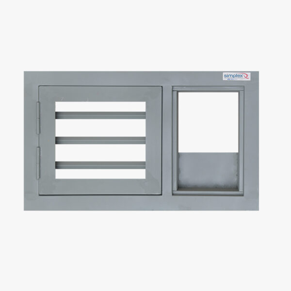 VENTILATOR WINDOW WITH EXHAUST, DIAMOND SHAPED ROD (0.45INCH)