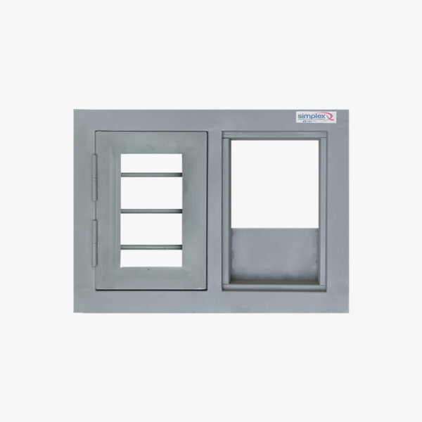 VENTILATOR WINDOW WITH EXHAUST, PLAIN SHAPED ROD (0.30INCH)